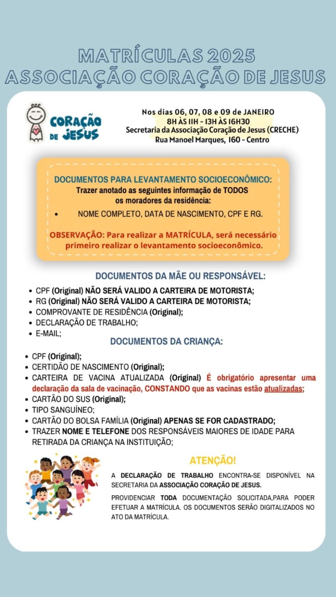 MATRÍCULAS PARA 2025
