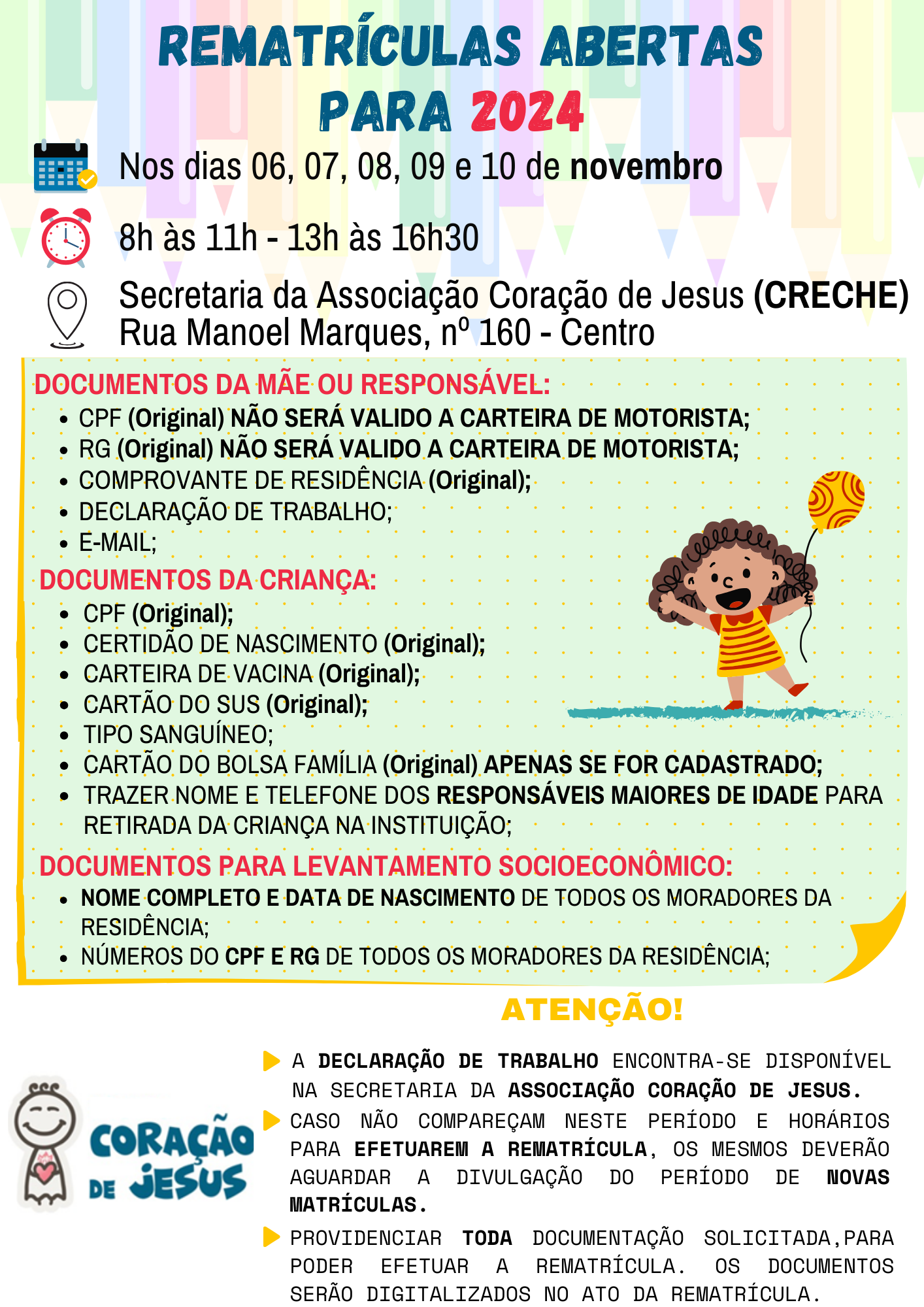 REMATRÍCULAS ABERTAS PARA 2024