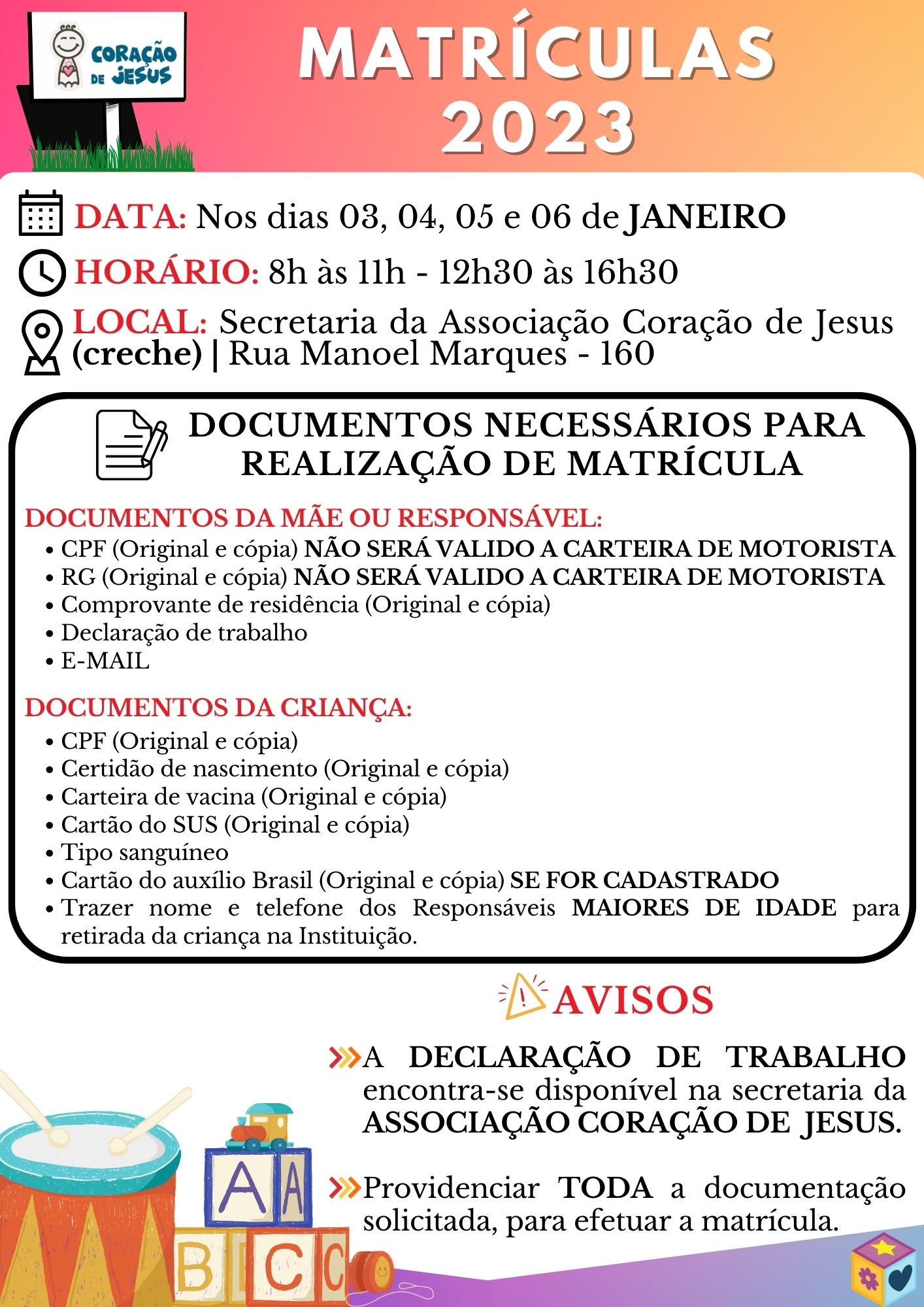 MATRÍCULAS 2023